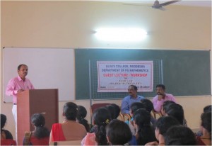A guest lecture on “Basics of Higher Mathematics” was delivered by the resource person Dr. Sudhakar Shetty, President, APGE Trust, Karkala and which was organised by the PG Department of Mathematics on 24 October 2016.